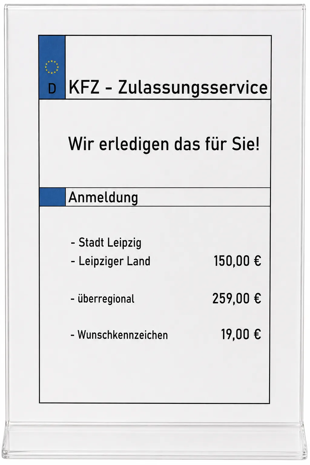 Kfz-Zulassungsservice für GEYERLINER Autohandel Geyer in Markkleeberg